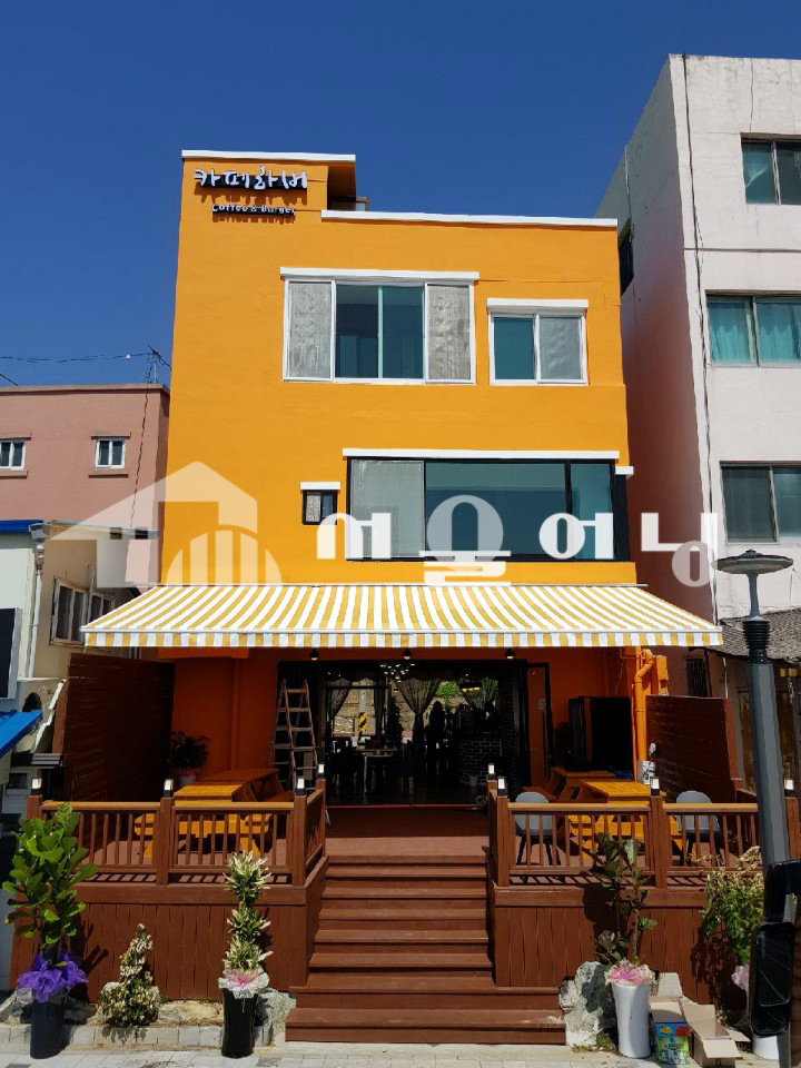 카페하버 접이식어닝 시공