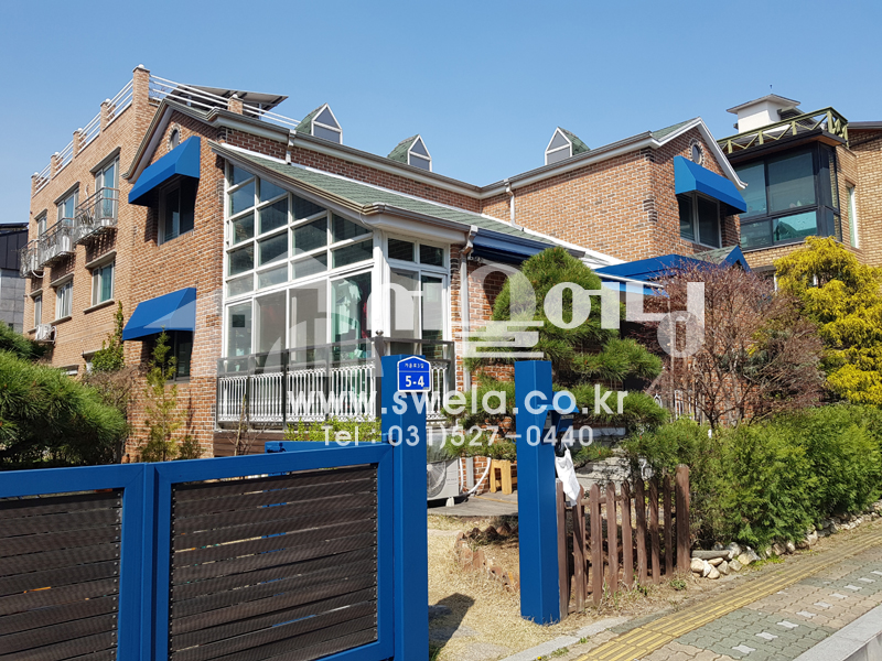 가운동 전원부택 기본각진형 고정어닝 설치